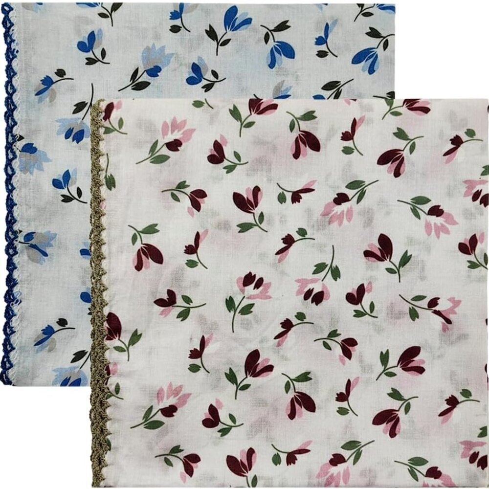 2 Pack Cotton Bandana Headbands Large 28x28in Multi-Use Women Girls Pets